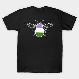 Genderqueer Pride Bee (Dark) T-Shirt